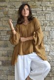 Suri Cushion Cotton Artist Smock Hazelnut